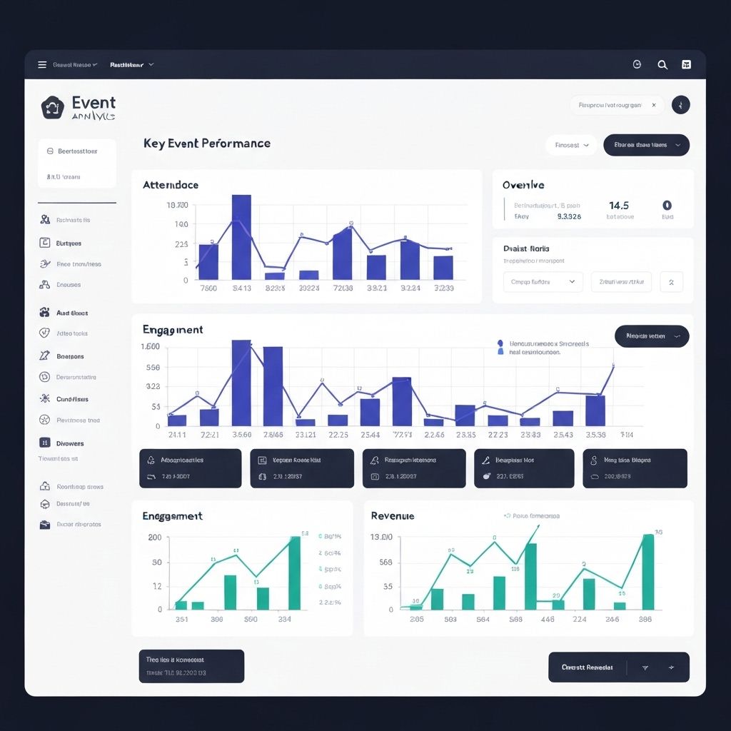 Clean event analytics dashboard